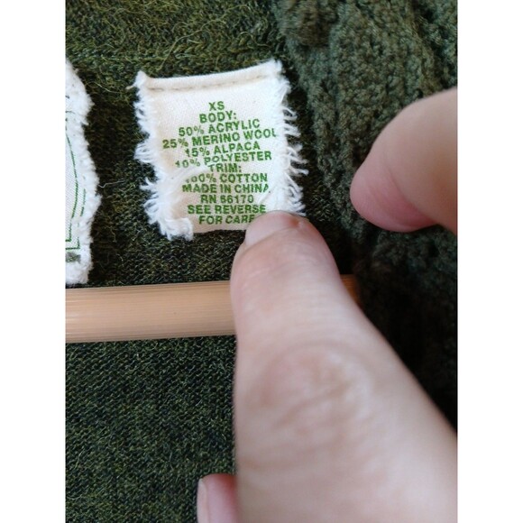 Sparrow Alice Cullen Cardigan Sweater Twilight Saga Breaking Dawn Size XS Green - Picture 4 of 6
